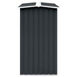 Abri de stockage � bois - wiens - acier galvanis� - 330x92x153 cm - anthracite - cadre robuste - lattes ...