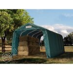 Toolport abri tunnel robuste 33x6 m rsistant aux intempries bche pvc 800 n abri vert - type de sol ...
