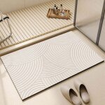 Absorbant tapis salle de bain / diatomite microfibre tapis de bain / tapis de sol de salle de bain super ...