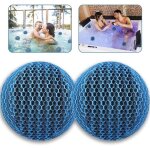 Absorbeur mousse spa / piscine lot de 2 boules r�utilisables �ponge absorbante huile filtre flottant ...