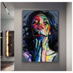 Abstrait femme visage graffiti street art peinture sur toile affiches et impressions photos dart mural ...