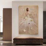 Abstrait tableau sur toile ballerine tableau art danse classe affiche impression mur photo pour salon ...