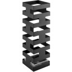 Acaza porte parapluie en m�tal avec bassin deau design industriel noir