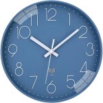 Acc horloge murale radio pilot�e sans tic - tac silencieux 30 cm � quartz � piles grande horloge murale ...