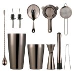 Accessoires bar11 pièces barman ensemble doutils boston shaker boîtes passoire À cocktail double jigger ... Accessoires bar11 pièces barman ensemble doutils boston shaker boîtes passoire À cocktail double jigger ...