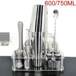 Accessoires barshaker cocktail barre inox outils kit de barman 13 pièces avec support et livret de - ... Accessoires barshaker cocktail barre inox outils kit de barman 13 pièces avec support et livret de - ...