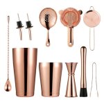 Accessoires bar11 pièces barman ensemble doutils boston shaker boîtes passoire À cocktail double jigger ... Accessoires bar11 pièces barman ensemble doutils boston shaker boîtes passoire À cocktail double jigger ...