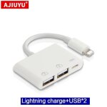 Accessoires pour cable usbx2 cable - adaptateur usb otg lightning convertisseur pour apple ipad air 3 ...