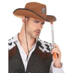Accessoire - chapeau sherif marron adulte