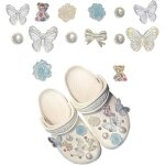 Accessoires de chaussure - bear butterfly - pins cro - cs femme - strass - dcorations lgantes - durable ...