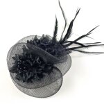Accessoires cheveux - broche fleur / pince cheveux mariage 11cm - noir Accessoires cheveux - broche fleur / pince cheveux mariage 11cm - noir