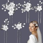 Accessoire cheveux - mariage - argent blanc - barrette fleur - pince  cheveux - bijoux lgants