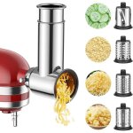Accessoire coupe - l�gumes en acier inoxydable pour kitchenaid robot p�tissier r�pe � fromage r�pe � ...