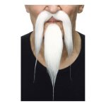 Accessoire de d�guisement - moustache - pommeau blanc - couleur principale: blanc - multicolore