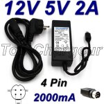 Accessoires pour disques durs - top chargeur * adaptateur secteur alimentation 12v 5v 2a 4 pin disque ...