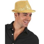 Accessoire - chapeau borsalino � sequins dor� adulte