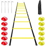 Accessoires dentranement - football - chelle de coordination - 12 chelons - 12 cnes - sac de transport ...