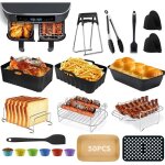 Accessoires pour friteuse air chaud - suteo - compatible ninja foodi max dual zone - 76 l � 95 l