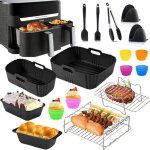 Accessoires pour friteuse air chaud - turbix - 23 pi�ces - compatible moulinex easy fry dual