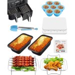 Accessoires pour friteuse � air - zrse - ensemble de 6 pi�ces - 8l - 9. 6l - grille en acier inoxydable ...