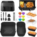 Accessoires pour friteuse � air - zuuko - 24 pi�ces - compatibles airfryer panier double 3000 / 5000 ...