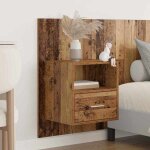 Accessoire lit avec rangement marron - lemon� t�te de lit avec armoire 3 pcs - bois ancien - bois ding�nierie ...