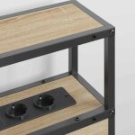 Accessoire lit avec rangement marron - lemon� t�te de lit de rangement - ch�ne sonoma - 120cm - bois ...