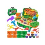 Accessoires en pte  modeler set de pte  modeler jouets dinosaures dans une valise avec des roues ...