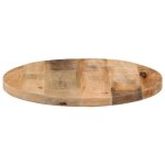 Accessoire plateau de table brun - lemon� dessus de table - � 60x25cm rond - bois massif de manguier ...