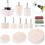 Accessoires de polissagevisseuse sans filroue / tampon / c�ne de polissagekit de brosses coniquesen velours ...