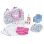 Accessoires poupons - corolle - coffret accessoires � langer floral - 7 accessoires - d�s 2 ans