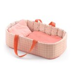 Accessoire pour poupon poma 32 cm - djeco - couffin pink lines - rose - 24 mois - 2 ans - coton - mixte ...