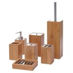 Accessoires de salle de bain 7 pices distributeur de savon porte - brosse  dents porte - savon en bambou ...