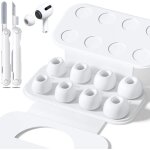 Accessoire telephone - 4 paires dembouts pour airpods pro 2 / 1 avec boitier de rangement et stylo nettoyant ...