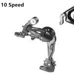 Drailleur arrire vlo - accessoire vlo - 10 vitesses - noir - montage facile - mixte
