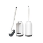 Accessoire wc haut de gamme : brosse flexible avec nettoyeur de bordure et support ventil�