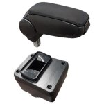 Accoudoir central pour peugeot 208 (p21) (2019) - cargoods - tissu noir - compartiment de rangement