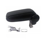 Accoudoir central avec rangement appuie - bras relevable en simili cuir noir compatible avec audi a4 ...