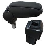 Accoudoir central pour renault express ( partir de 2021) - cargoods - tissu noir - compartiment de rangement ...