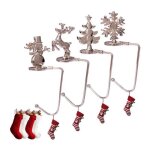 Accroche chaussette de nol4 support  sac de bureaucrochet chaussette de nol en mtaldcoration de ...