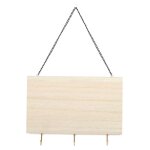 Accroche - clefs en bois 3 crochets 25x18 cm