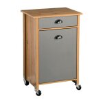 Desserte de cuisine - generique - kesper - bois - 2 poubelles amovibles - h 86 cm