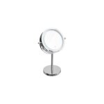 Miroir avec pied � led 19cm m�tal chrom� - 5 five simply smart