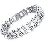 Aceshop bracelet pour homme bracelet de cha�ne de v�lo lourd bracelet en acier inoxydablebracelet de ...