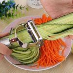 Acier inoxydable plucheur fruits et lgumes double rpe  raboter cuisine gadget pomme de terre carotte ...