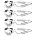 Pinces à escargots - acier inoxydable - 4pcs - 16x35 cm - argenté - durable et antirouille Pinces à escargots - acier inoxydable - 4pcs - 16x35 cm - argenté - durable et antirouille