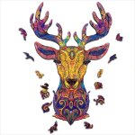 Acropaq puzzle en bois cerf - 200 pi�ces format a3 420 x 297 mm puzzle pour enfants et adultes - cerf ...
