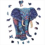 Acropaq puzzle en bois elephant - 150 pi�ces format a4 pi�ces de puzzle bois animaux fabriqu� en bois ...
