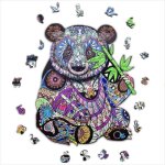 Acropaq puzzle en bois panda - 150 pi�ces format a4 pi�ces de puzzle bois animaux fabriqu� en bois de ...