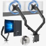 Acropaq support �cran pc double 17 � 27 - bras 2 ecrans universel � ressort - rotation 360� - rehauseur ...